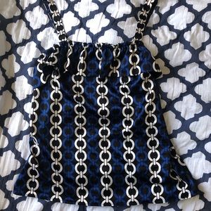 Y2K Vintage Ruffle Top w Chainlink design